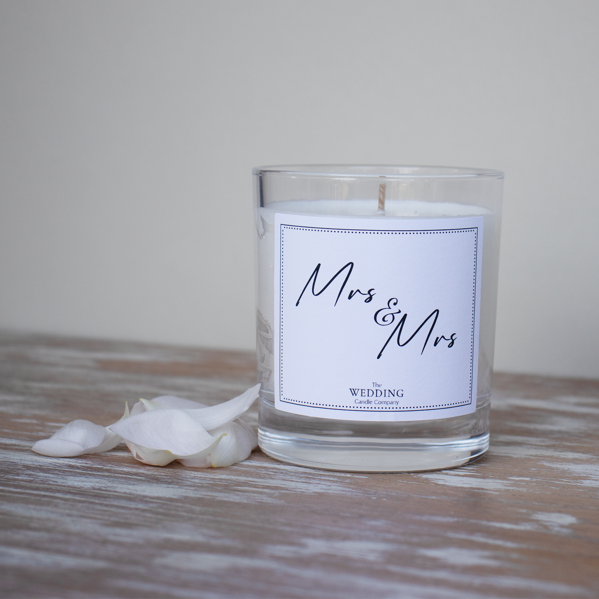 Mrs & Mrs Wedding Day Candle. Personalised wedding gift. The Wedding Candle Company. Mrs & Mrs Wedding Day Candle. Personalised wedding gift. The Wedding Candle Company. 